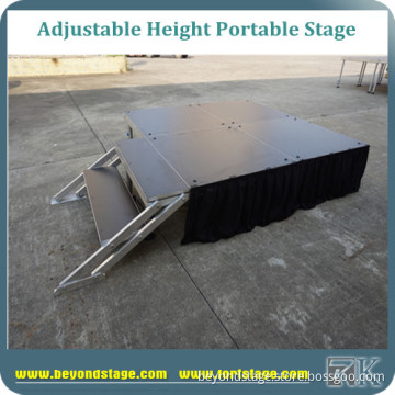 Durable portable stage platform for indoor events